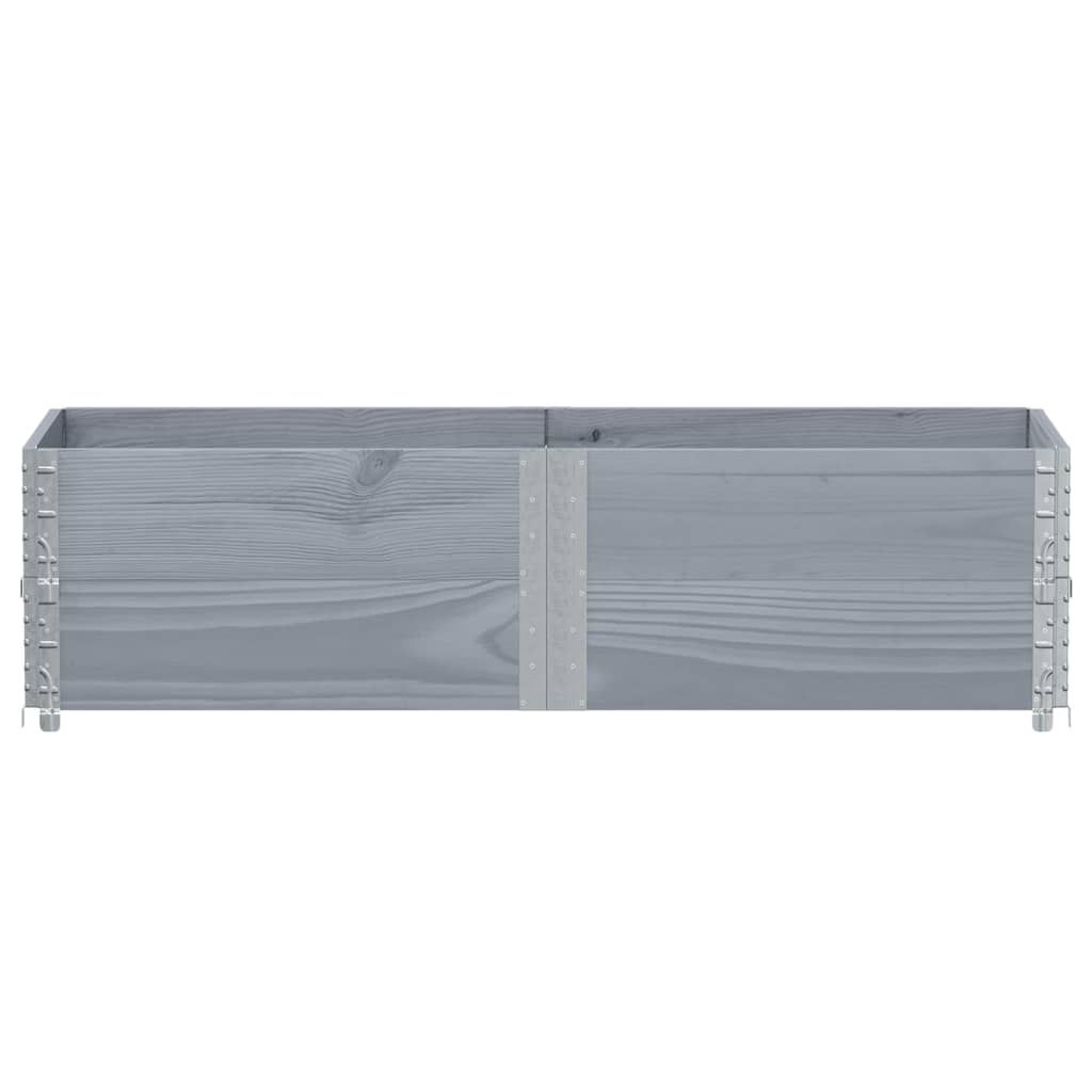 Vrtna sadilica siva 150x50 cm od masivne borovine