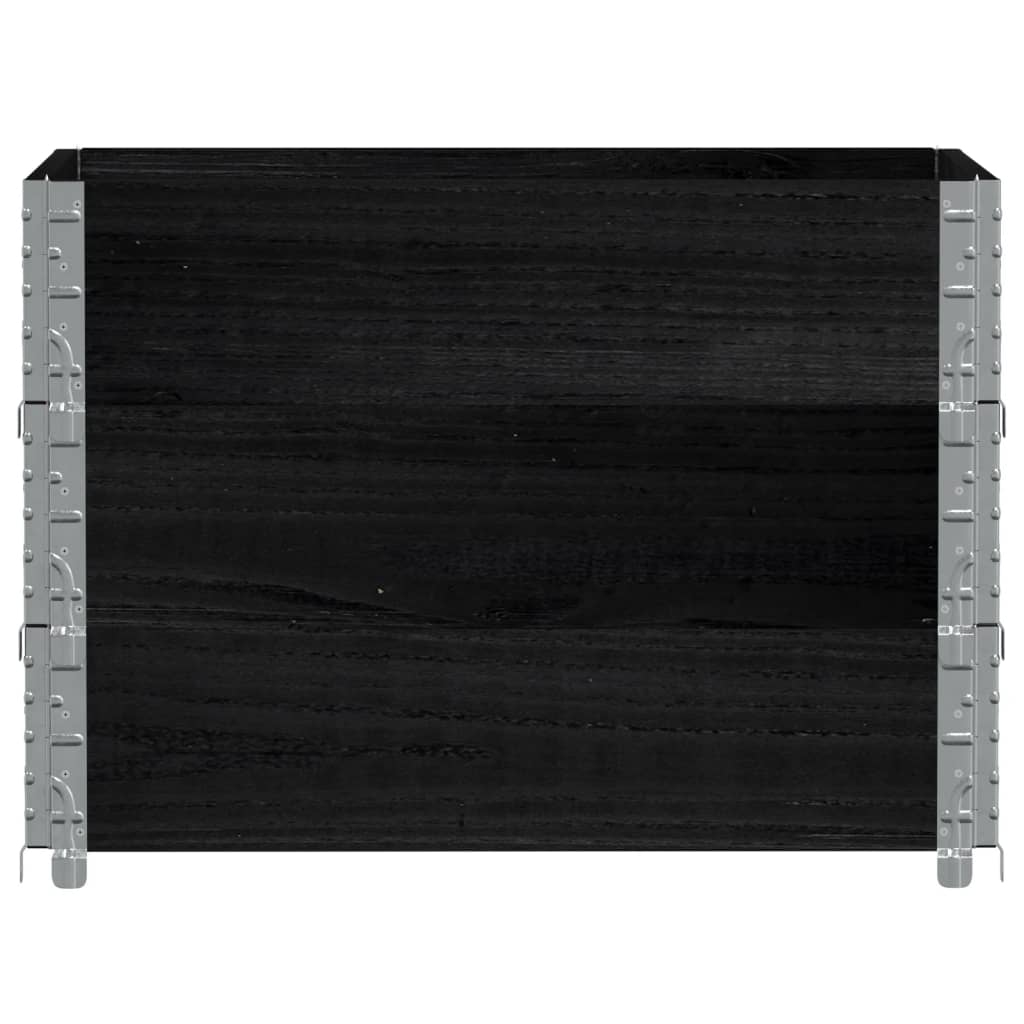 Vrtna sadilica crna 80x60 cm od masivne borovine