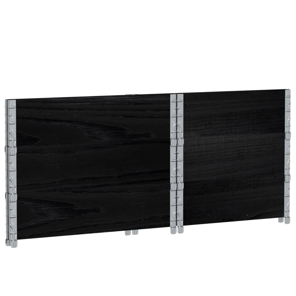 Vrtna sadilica crna 80x60 cm od masivne borovine