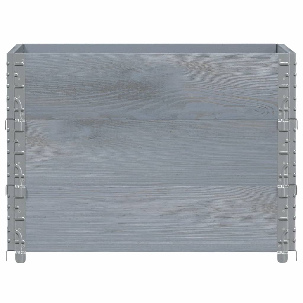 Vrtna sadilica siva 80x60 cm od masivne borovine