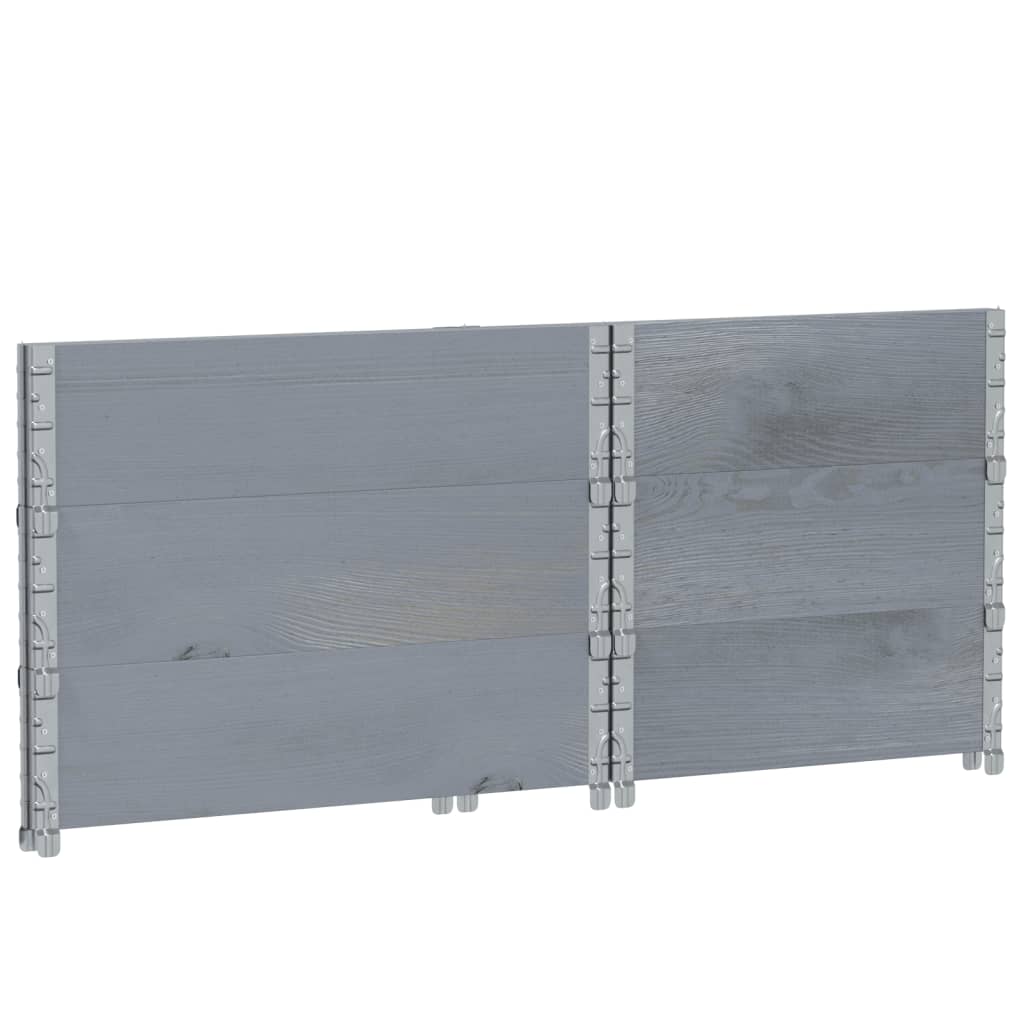 Vrtna sadilica siva 80x60 cm od masivne borovine