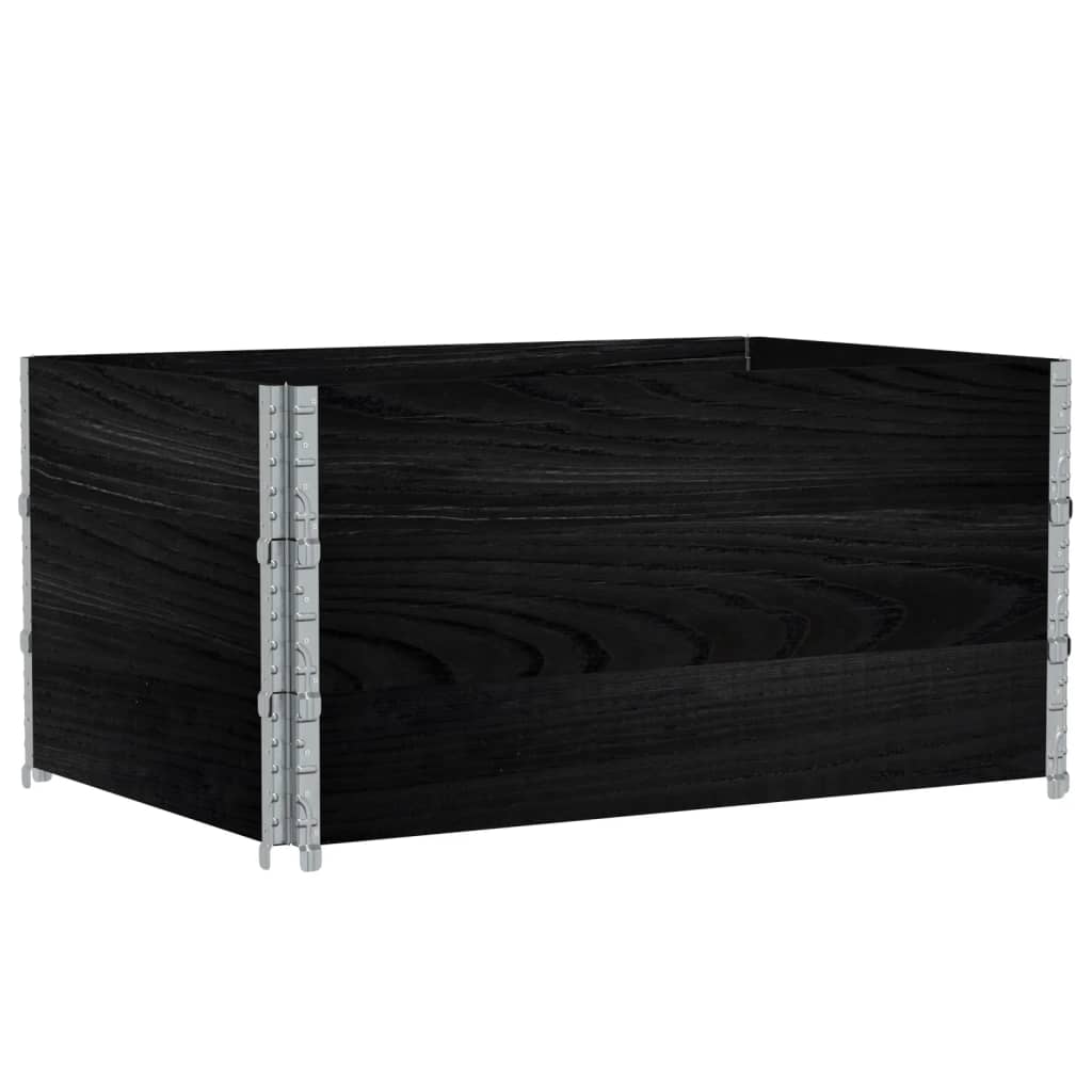 Vrtni sadilica crna 120 x 80 cm od masivne borovine