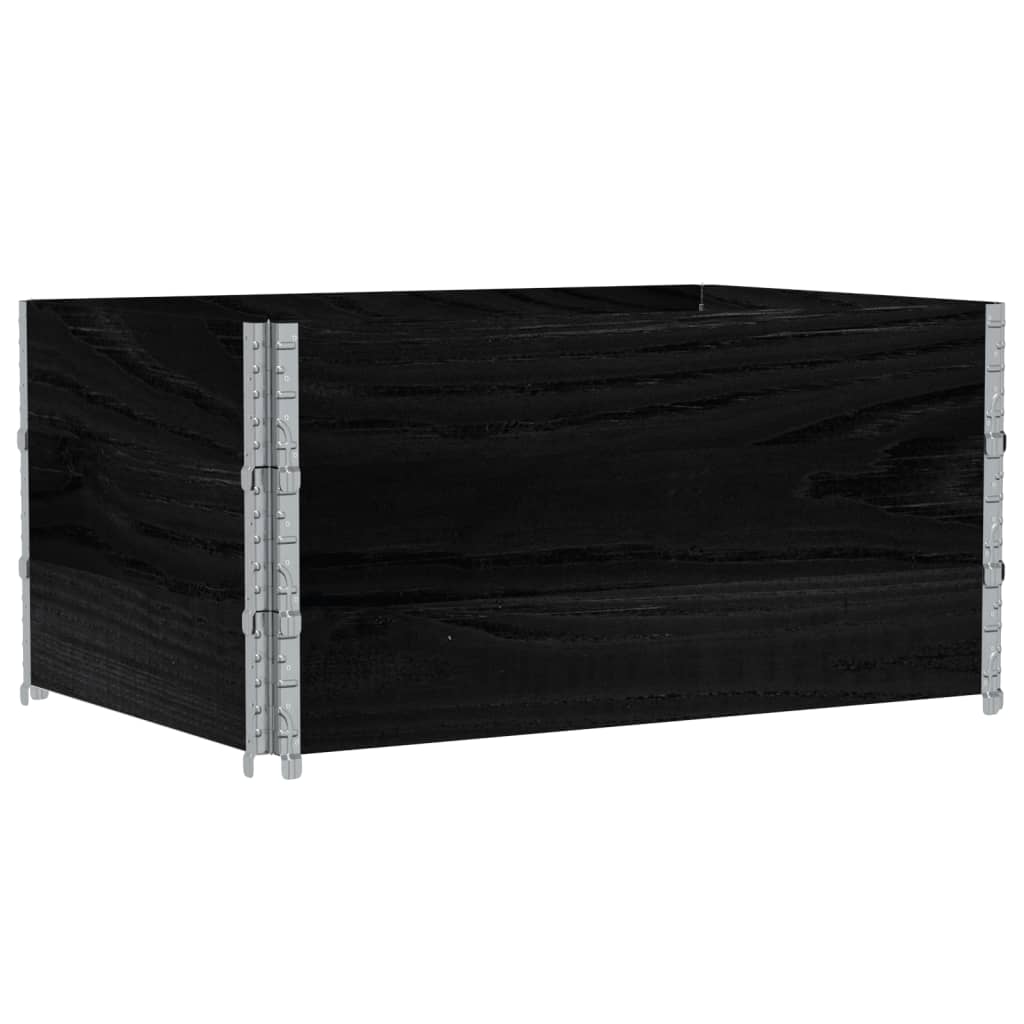Vrtni sadilica crna 120 x 80 cm od masivne borovine