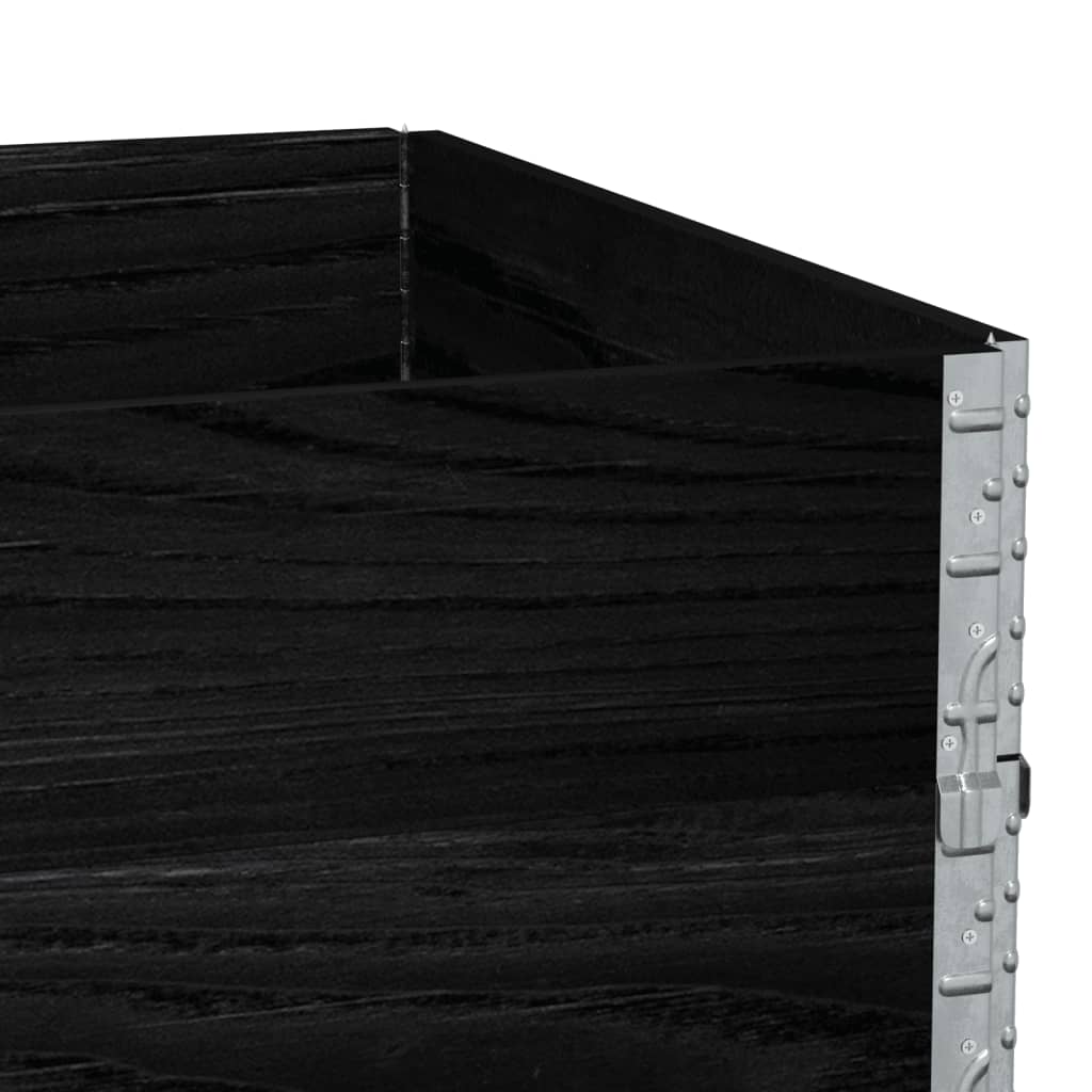 Vrtni sadilica crna 120 x 80 cm od masivne borovine