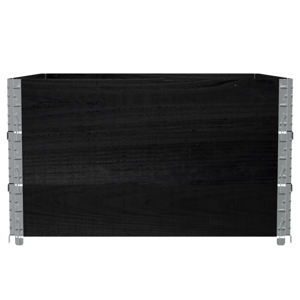 Vrtna sadilica crna 100x100 cm od masivne borovine