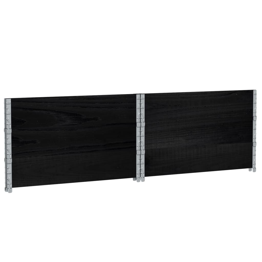 Vrtna sadilica crna 100x100 cm od masivne borovine