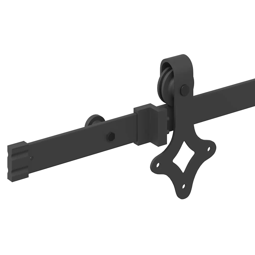 Pribor za klizna vrata 213,5 cm čelični crni