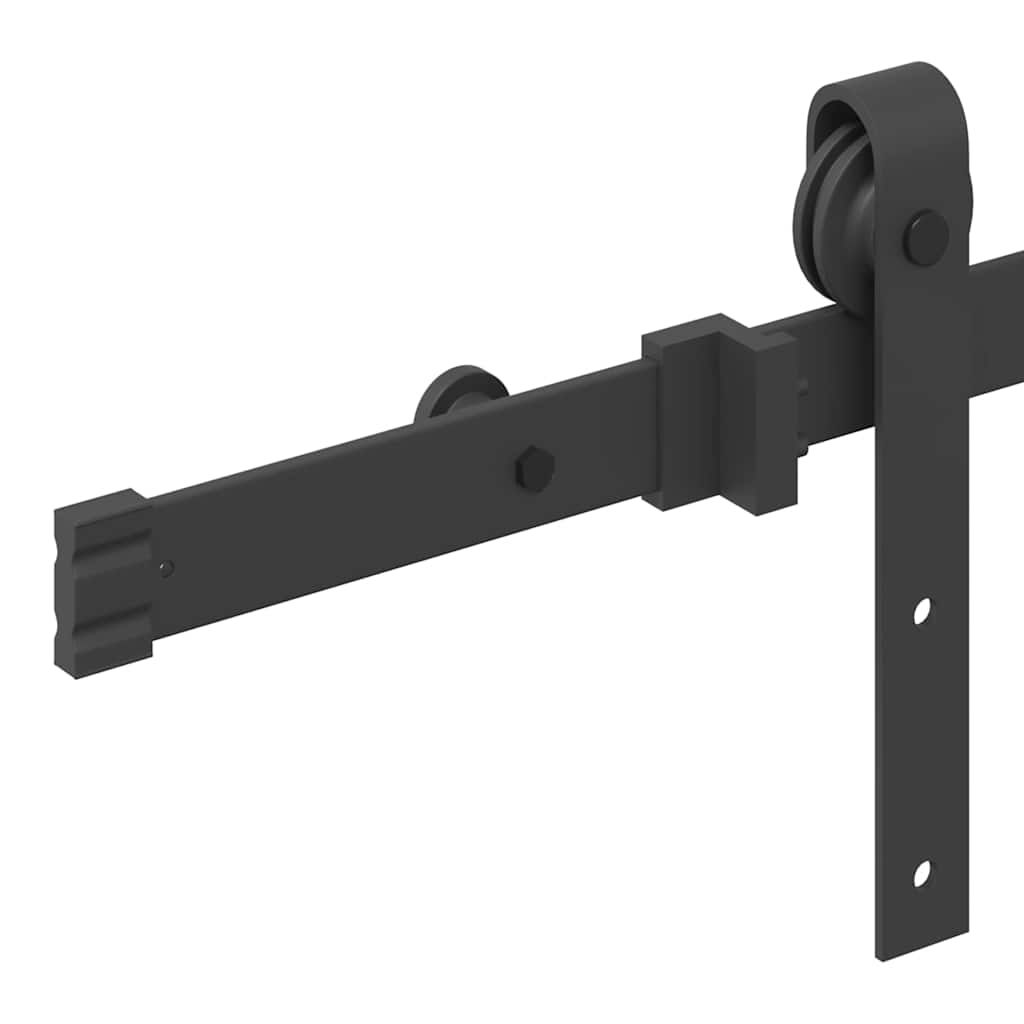 Pribor za klizna vrata 213,5 cm čelični crni