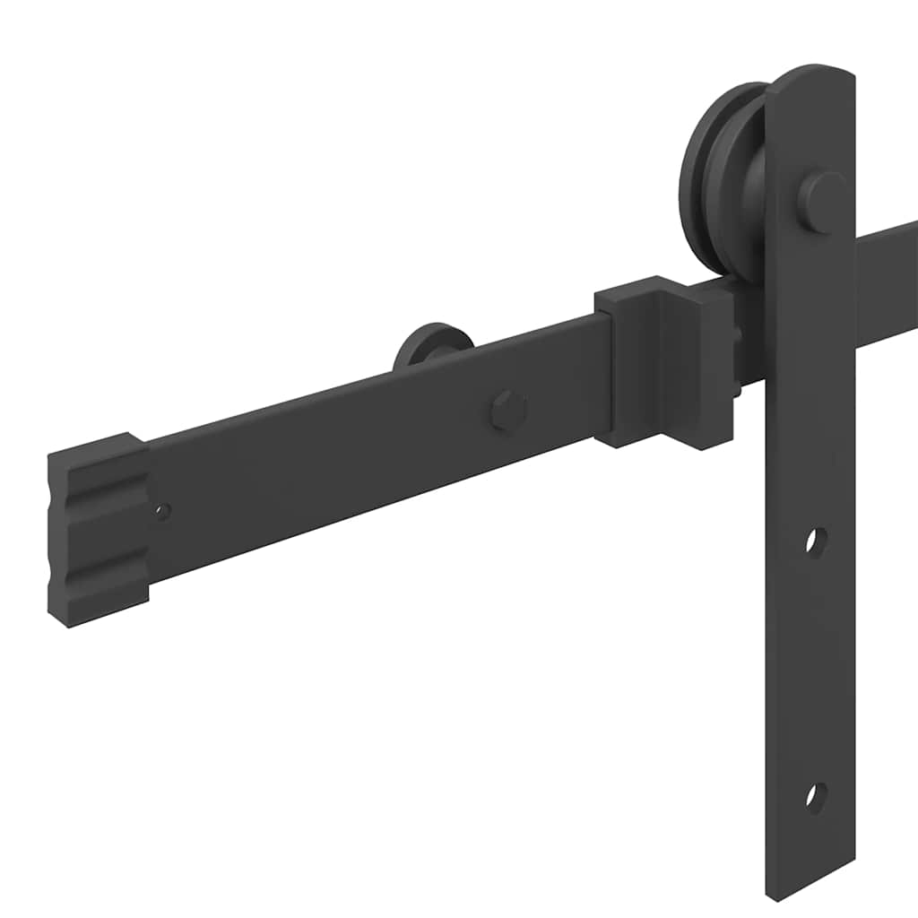Pribor za klizna vrata 213,5 cm čelični crni