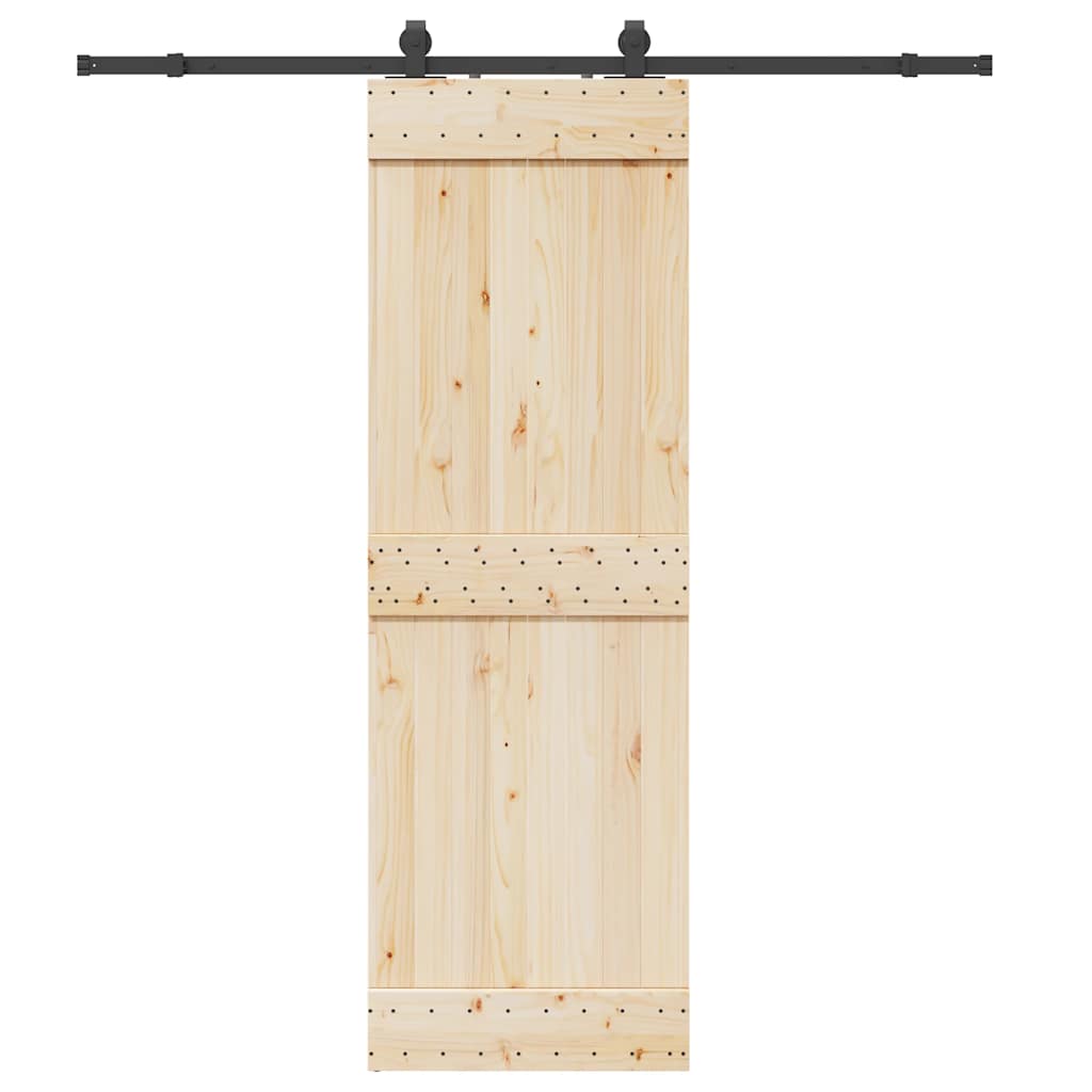 Pribor za klizna vrata 200 cm čelični crni