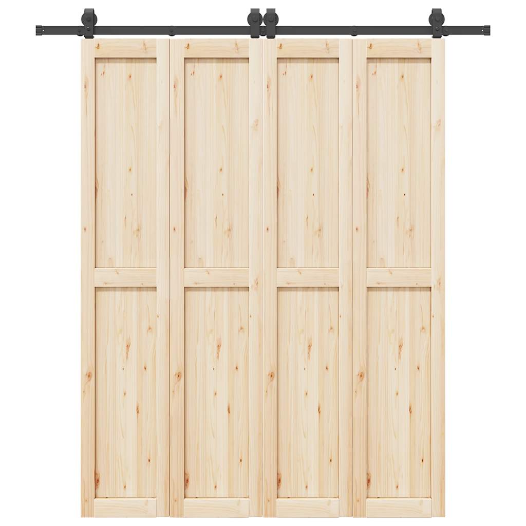 Pribor za klizna vrata 200 cm čelični crni