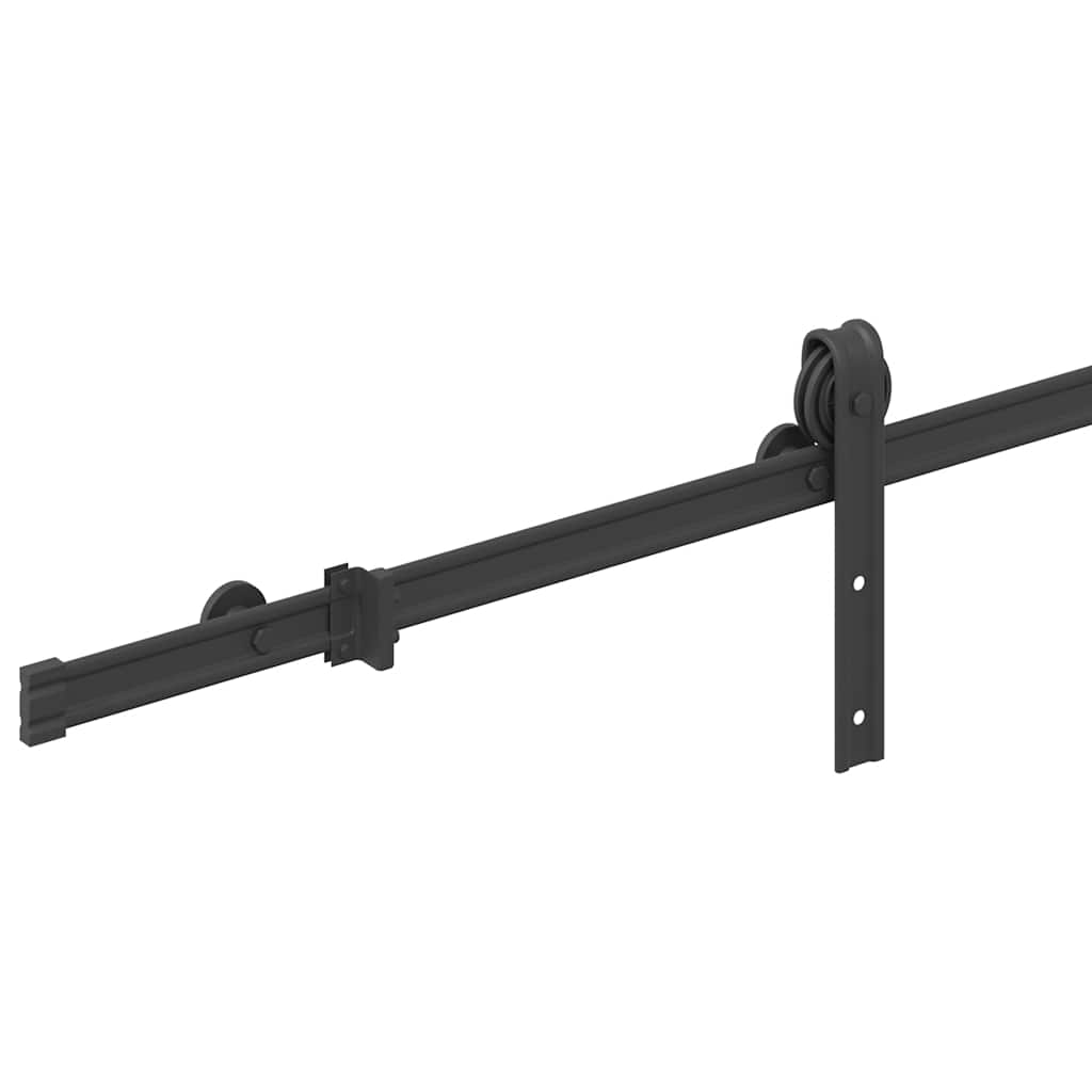 Pribor za klizna vrata 200 cm čelični crni
