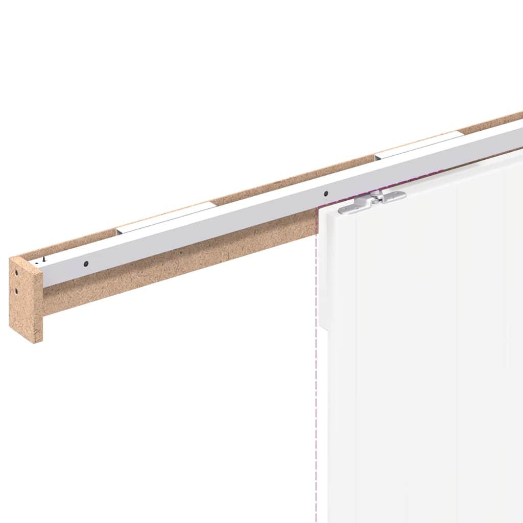 Pribor za klizna vrata 183 cm od aluminijske legure srebrna