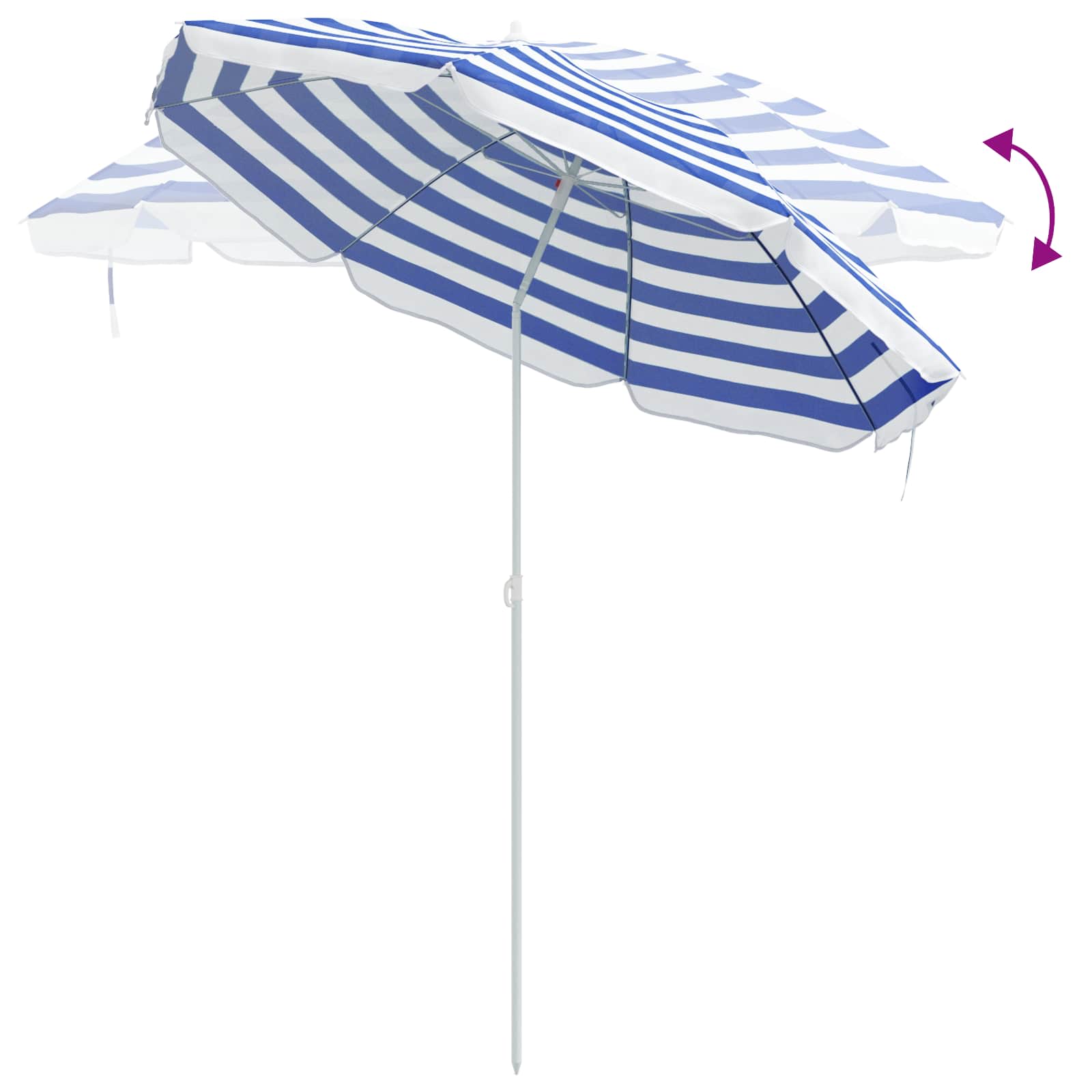 Suncobran Plava i bijela 161 x 161 x 193 cm Poliester