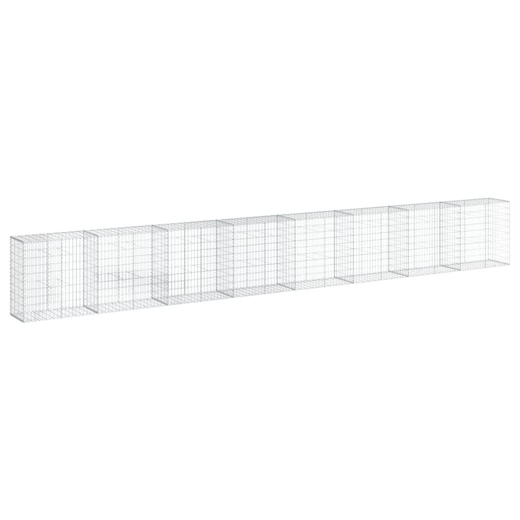 Gabionska košara s poklopcem 800x50x100 cm pocinčano željezo
