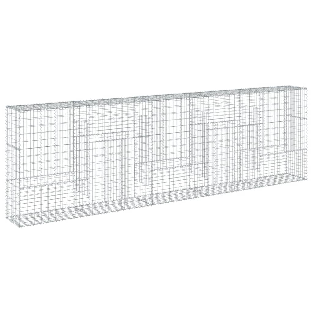 Gabionska košara s poklopcem 500x50x150 cm pocinčano željezo