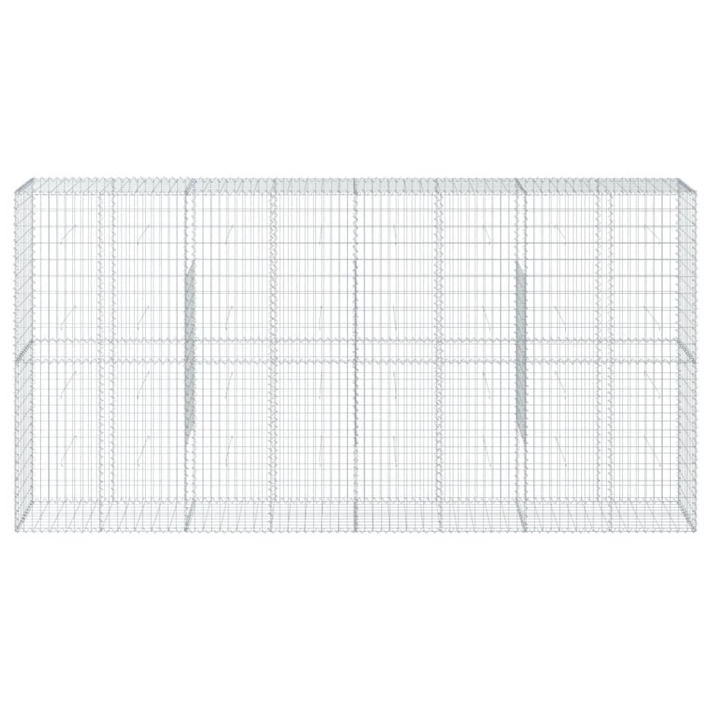 Gabionska košara s poklopcem 400x50x200 cm pocinčano željezo