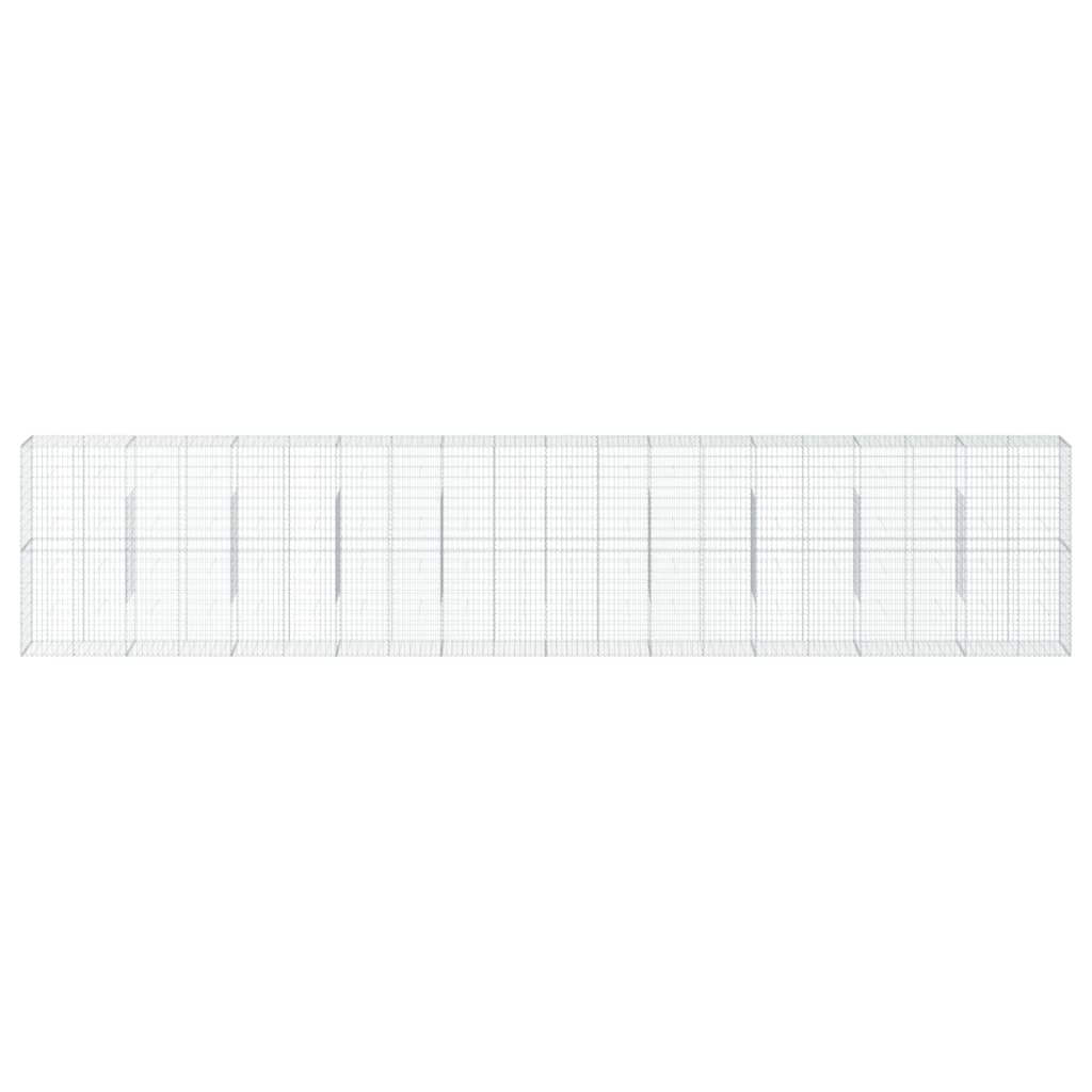 Gabionska košara s poklopcem 1000x50x200 cm pocinčano željezo
