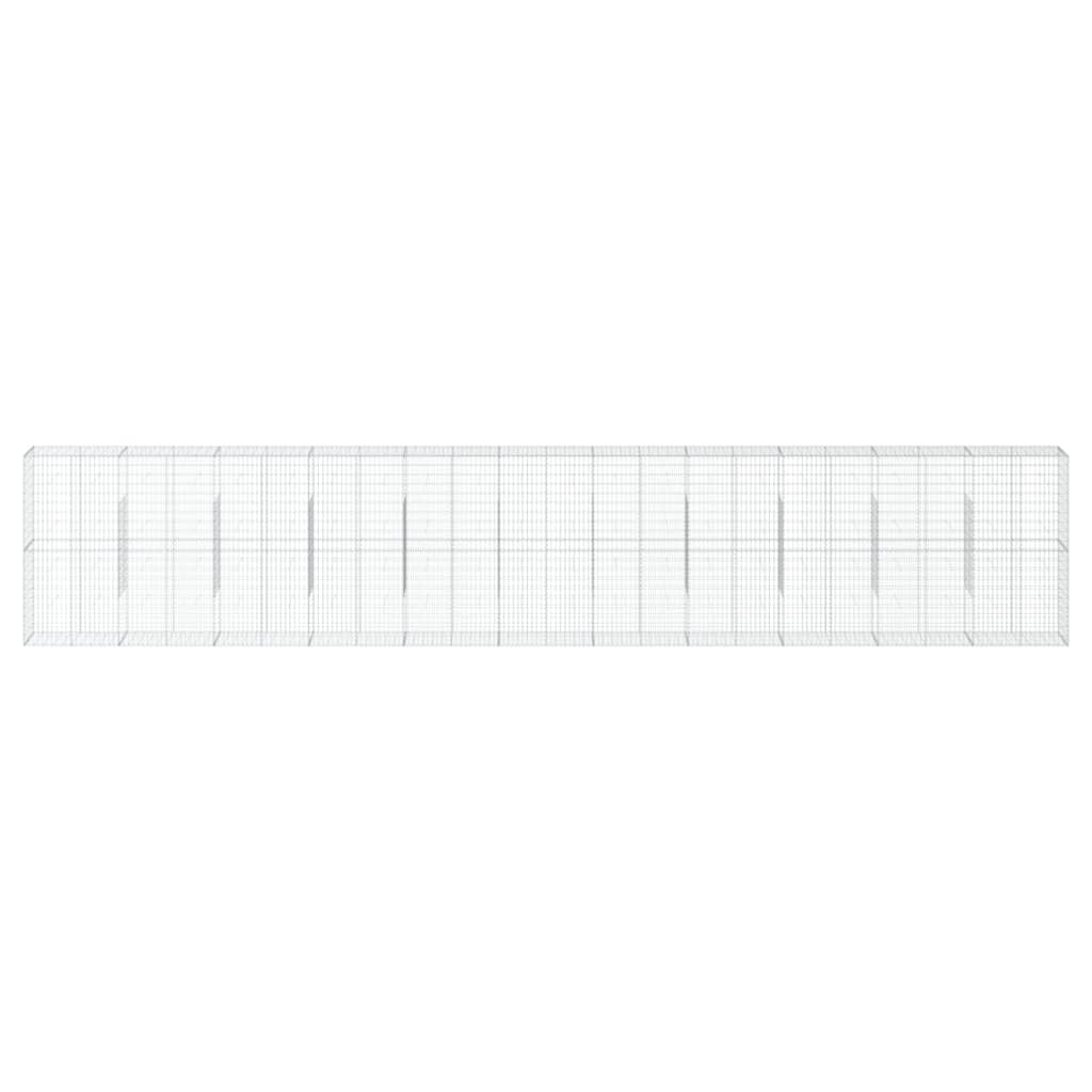 Gabionska košara s poklopcem 1100x50x200 cm pocinčano željezo