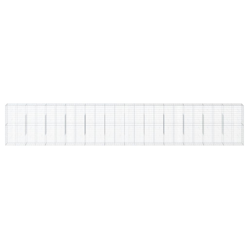 Gabionska košara s poklopcem 1200x50x200 cm pocinčano željezo