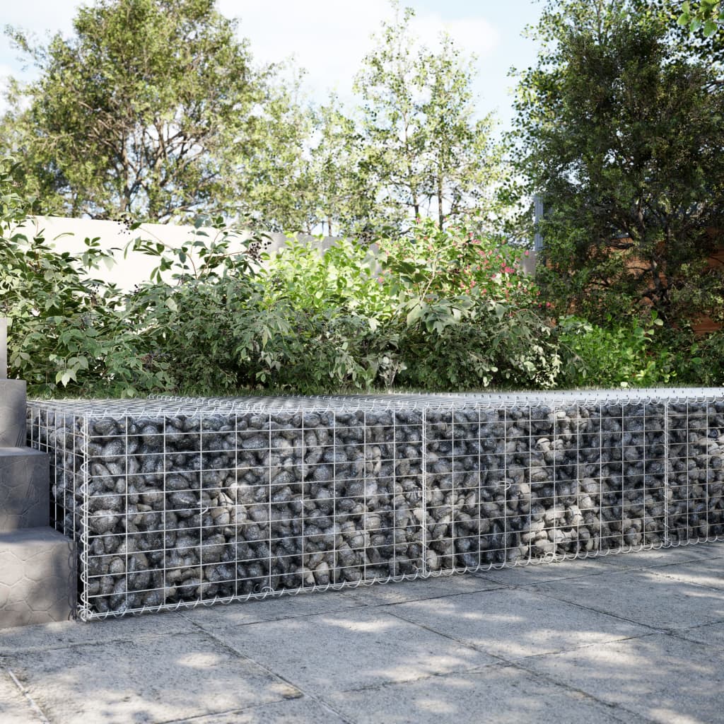 Gabionska košara s poklopcem 200x100x50 cm pocinčano željezo