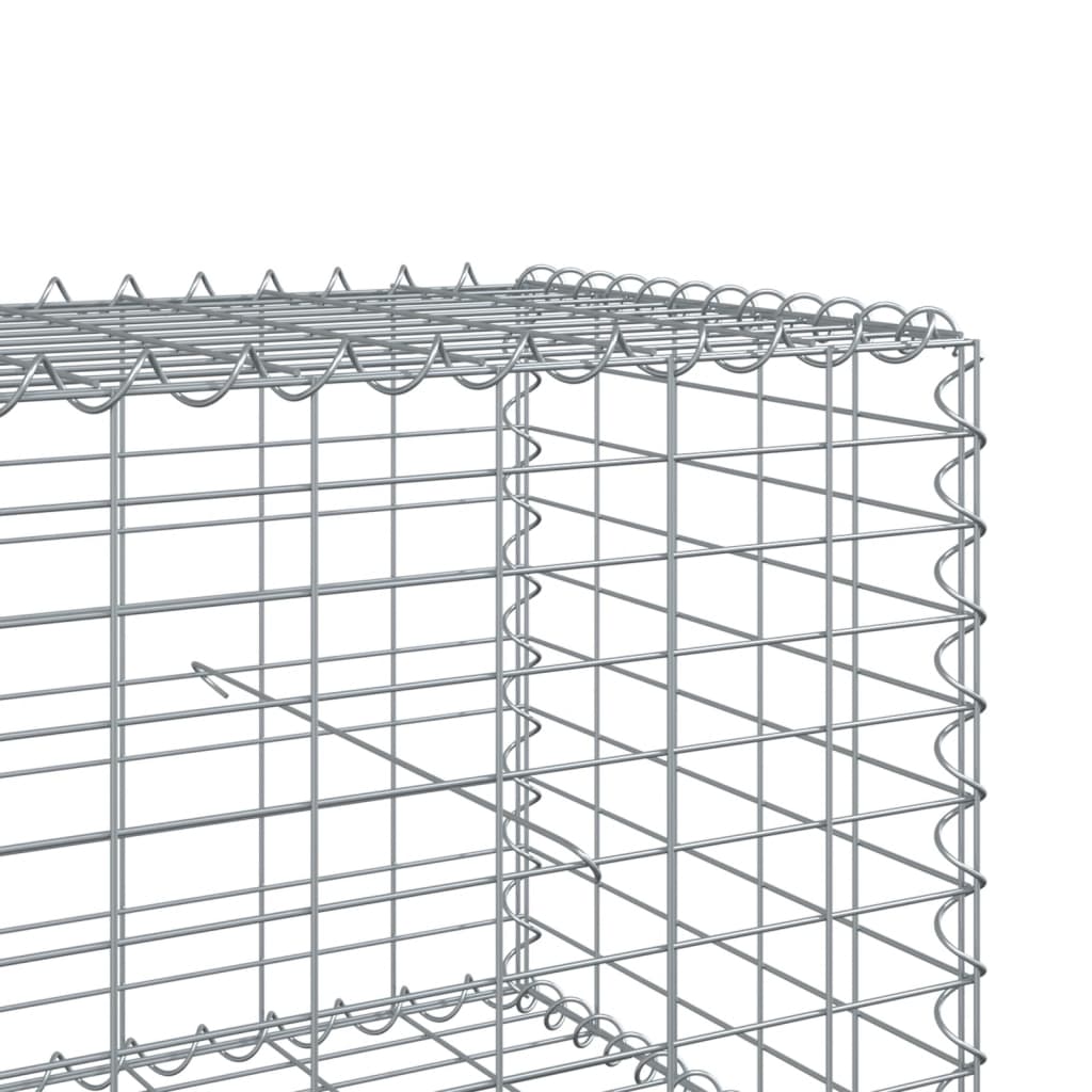 Gabionska košara s poklopcem 400x100x50 cm pocinčano željezo
