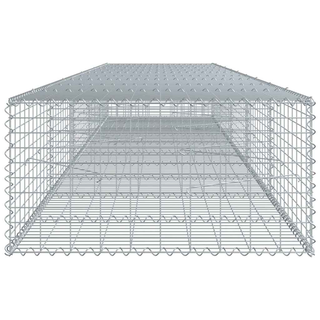 Gabionska košara s poklopcem 500x100x50 cm pocinčano željezo