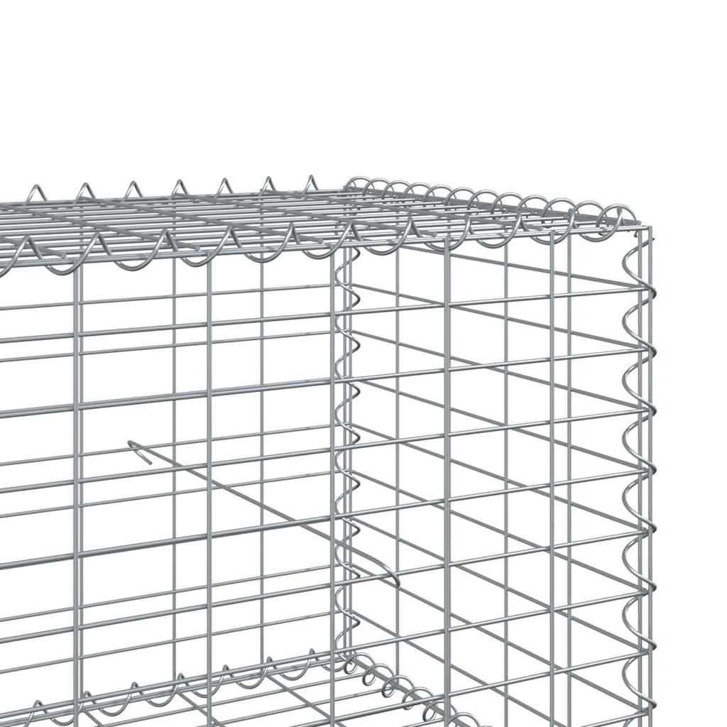 Gabionska košara s poklopcem 500x100x50 cm pocinčano željezo