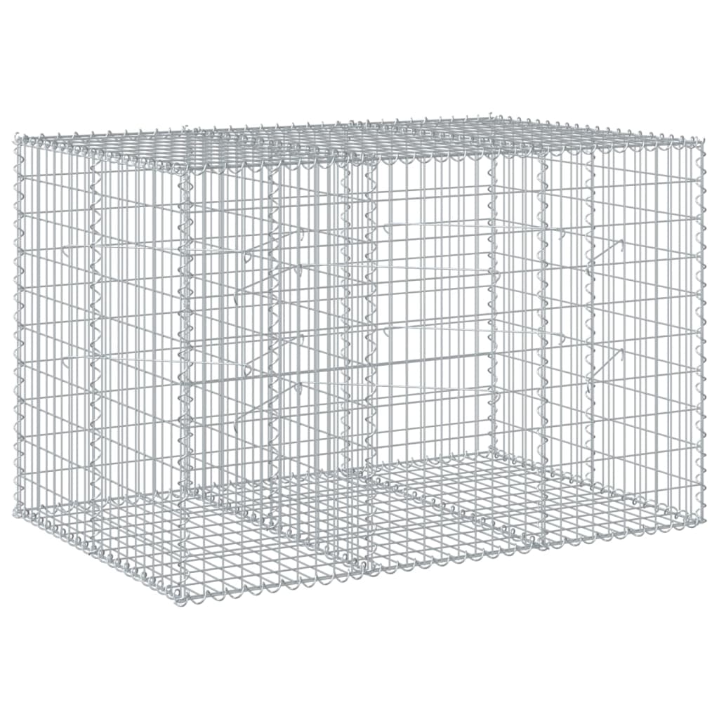 Gabionska košara s poklopcem 150x100x100 cm pocinčano željezo