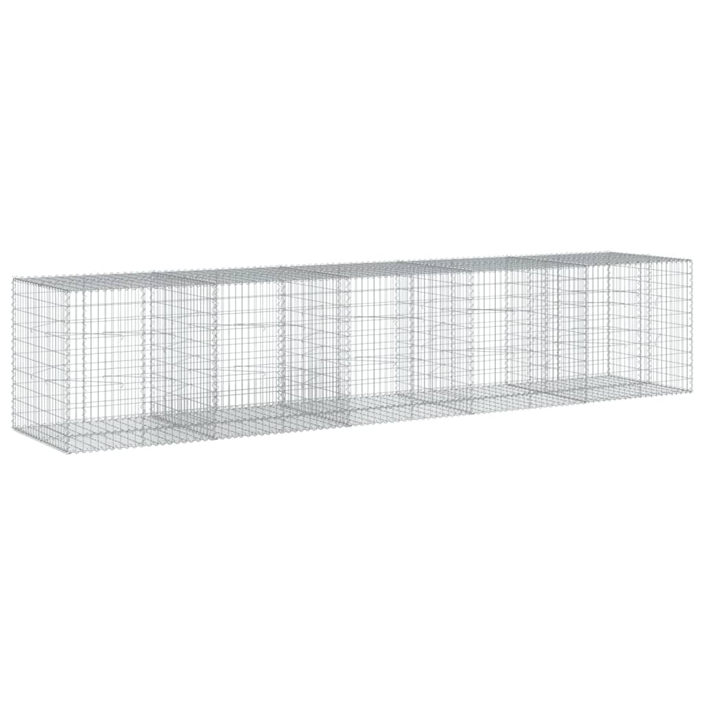 Gabionska košara s poklopcem 500x100x100 cm pocinčano željezo