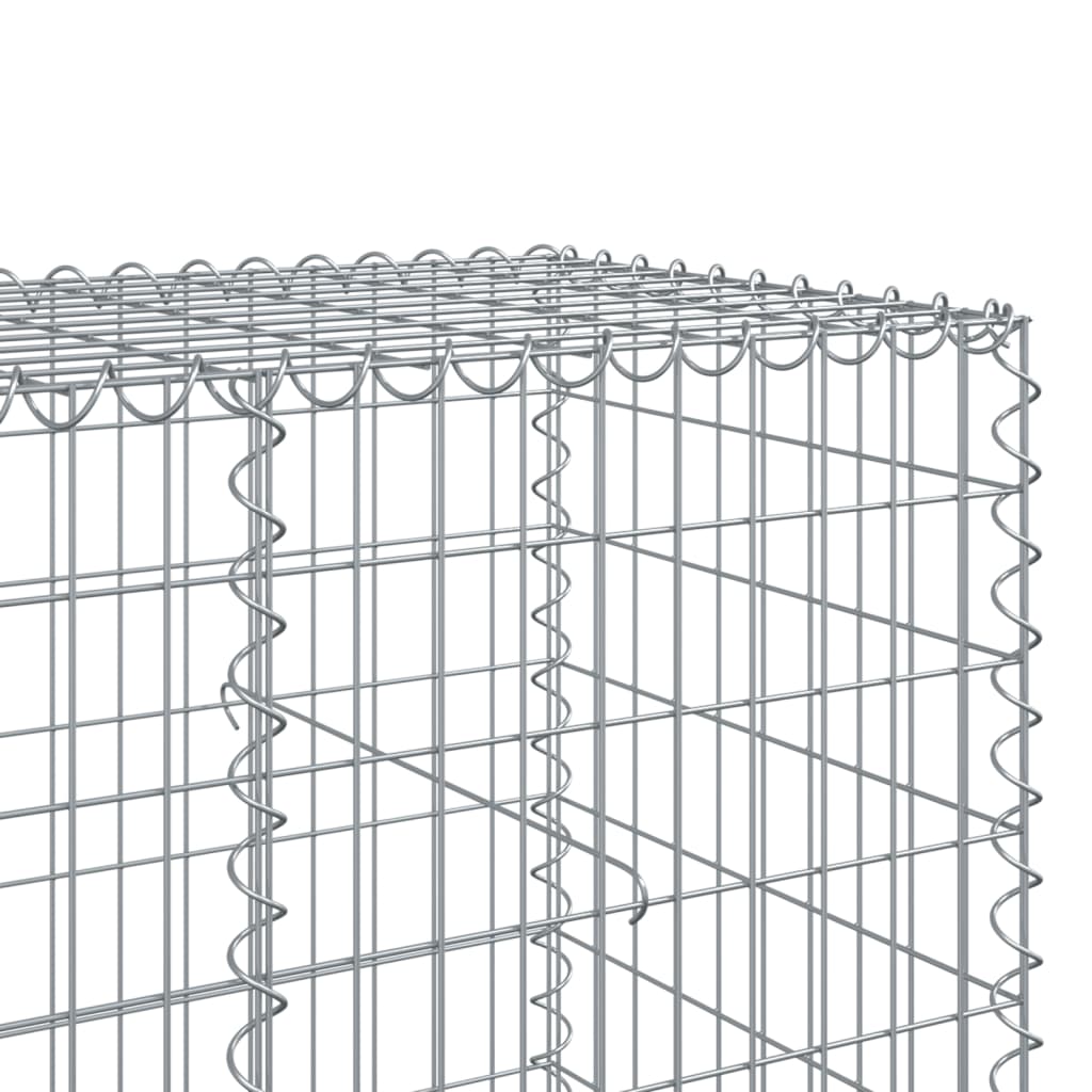 Gabionska košara s poklopcem 600x100x100 cm pocinčano željezo