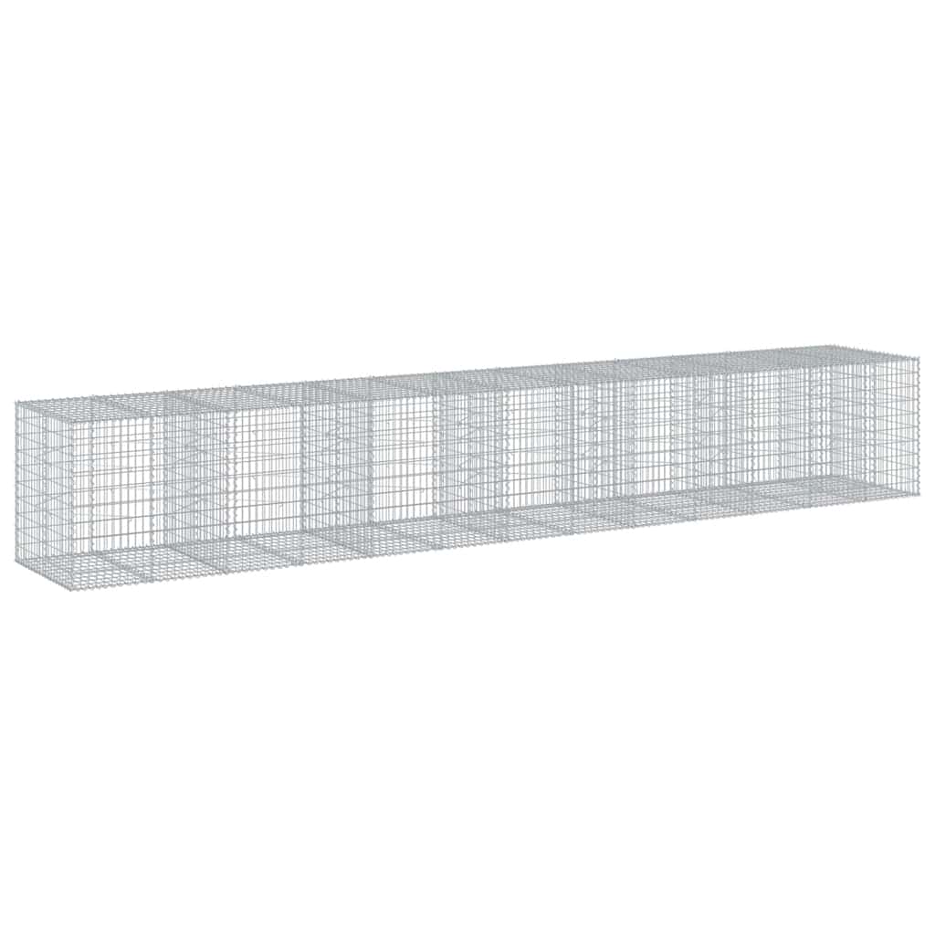 Gabionska košara s poklopcem 650x100x100 cm pocinčano željezo