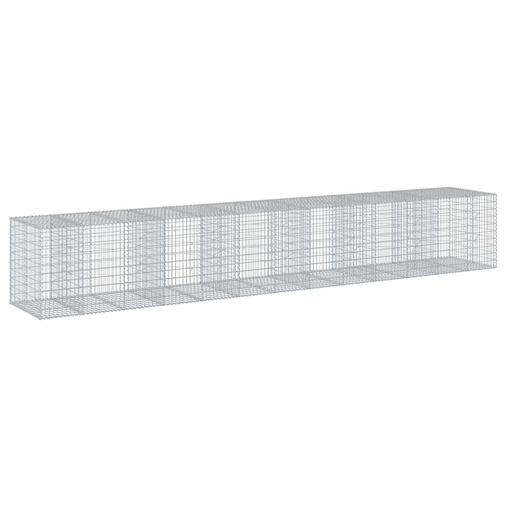 Gabionska košara s poklopcem 650x100x100 cm pocinčano željezo