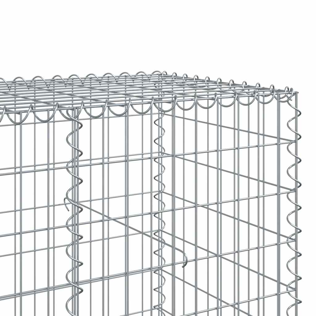 Gabionska košara s poklopcem 650x100x100 cm pocinčano željezo