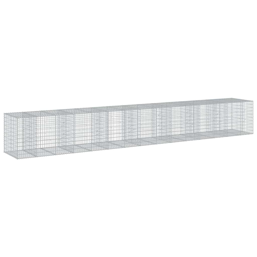 Gabionska košara s poklopcem 750x100x100 cm pocinčano željezo