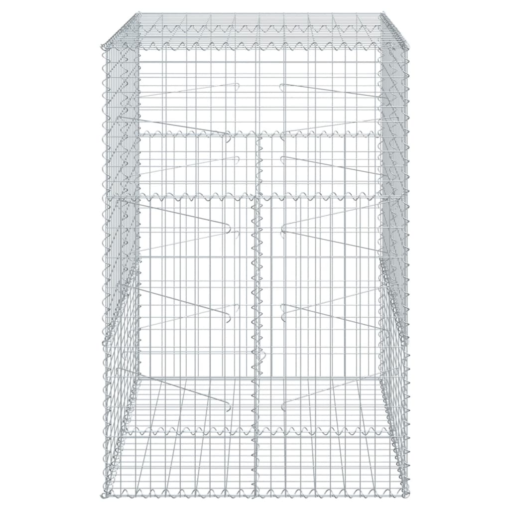 Gabionska košara s poklopcem 100x100x150 cm pocinčano željezo