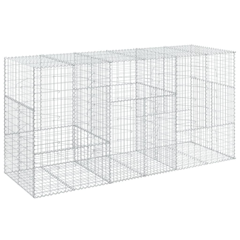 Gabionska košara s poklopcem 300x100x150 cm pocinčano željezo