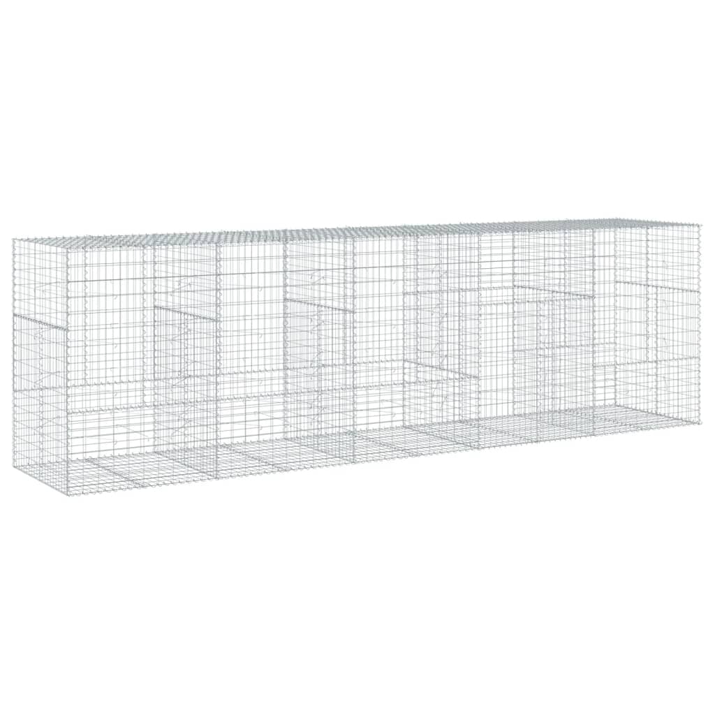 Gabionska košara s poklopcem 500x100x150 cm pocinčano željezo