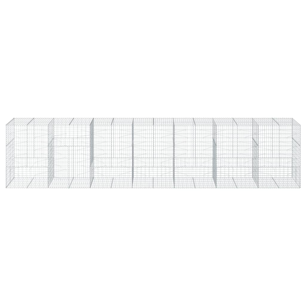 Gabionska košara s poklopcem 700x100x150 cm pocinčano željezo