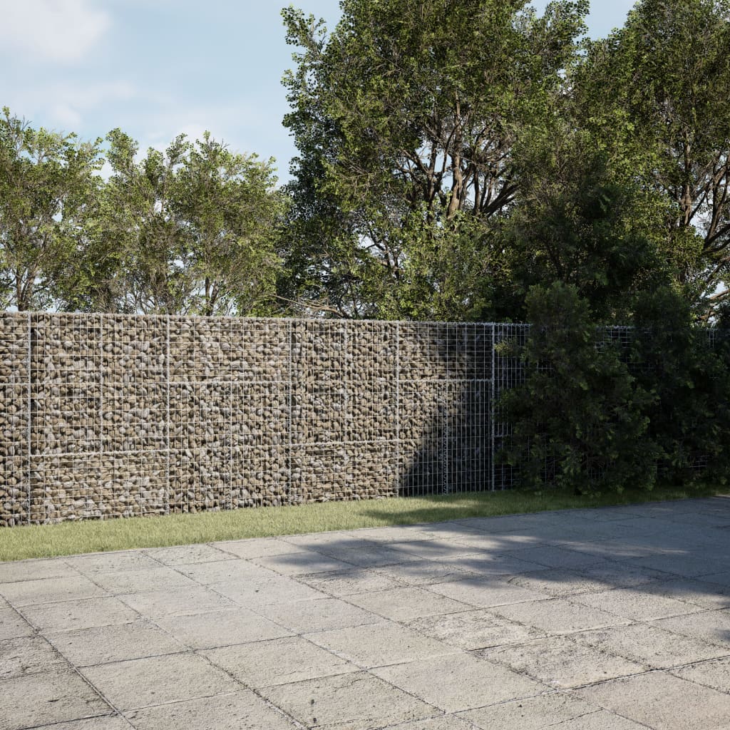 Gabionska košara s poklopcem 1000x100x150 cm pocinčano željezo