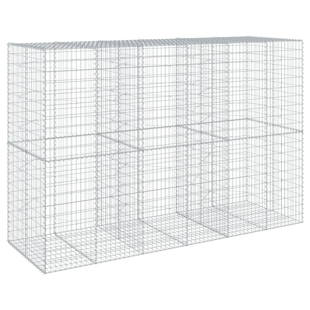 Gabionska košara s poklopcem 300x100x200 cm pocinčano željezo
