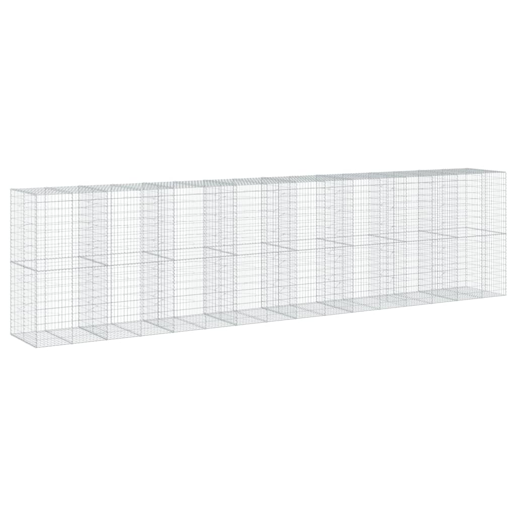 Gabionska košara s poklopcem 800x100x200 cm pocinčano željezo