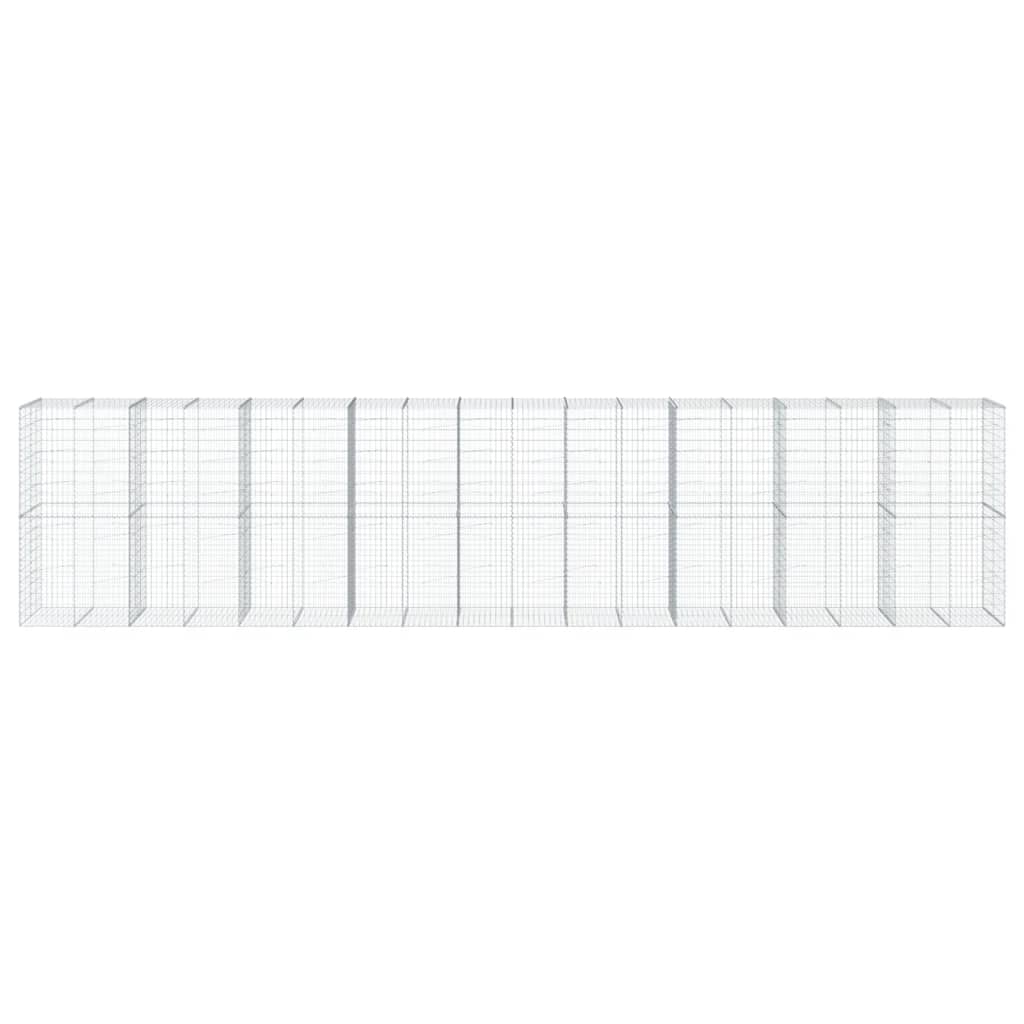 Gabionska košara s poklopcem 900x100x200 cm pocinčano željezo