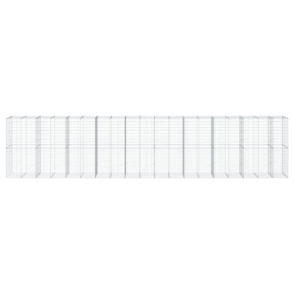 Gabionska košara s poklopcem 950x100x200 cm pocinčano željezo
