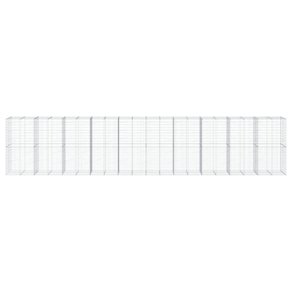 Gabionska košara s poklopcem 1000x100x200 cm pocinčano željezo