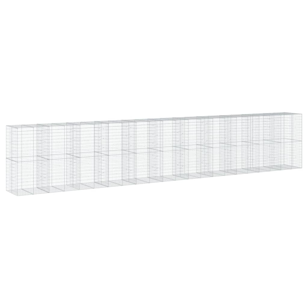 Gabionska košara s poklopcem 1100x100x200 cm pocinčano željezo