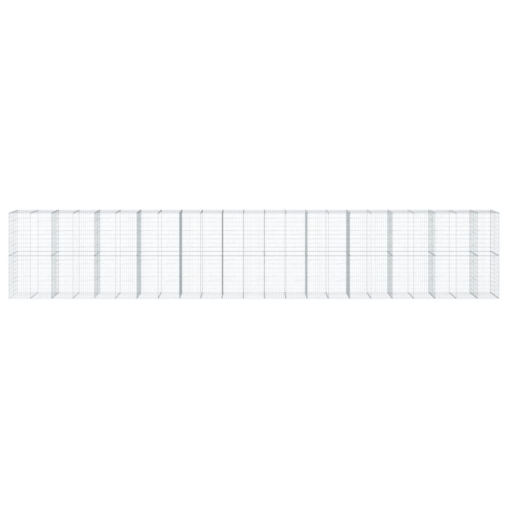 Gabionska košara s poklopcem 1150x100x200 cm pocinčano željezo