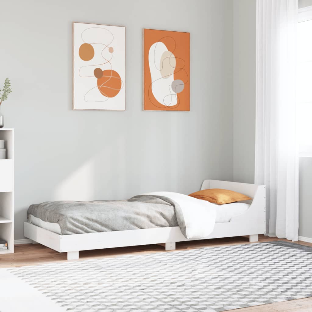 Okvir kreveta bez madraca bijeli 100x200 cm konstruirano drvo