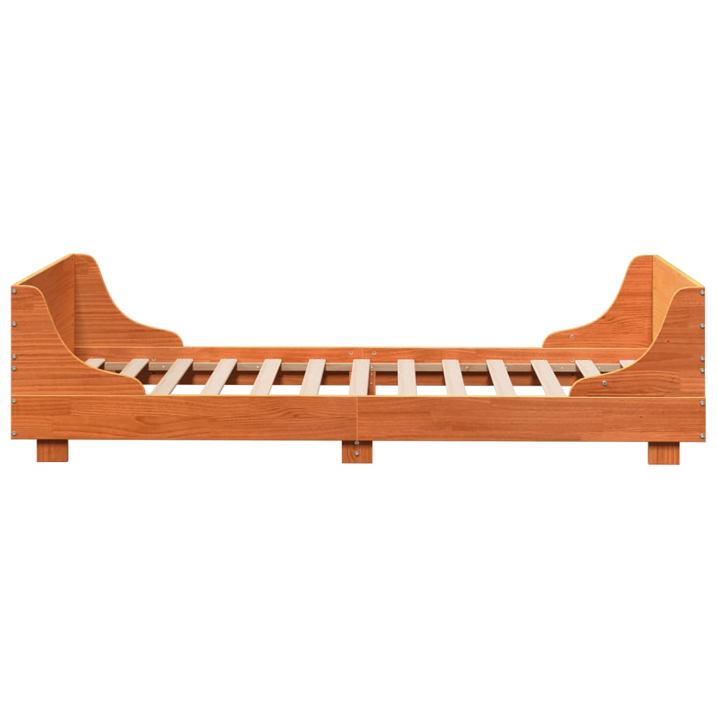 Okvir kreveta bez madraca voštano smeđi 90 x 190 cm od borovine