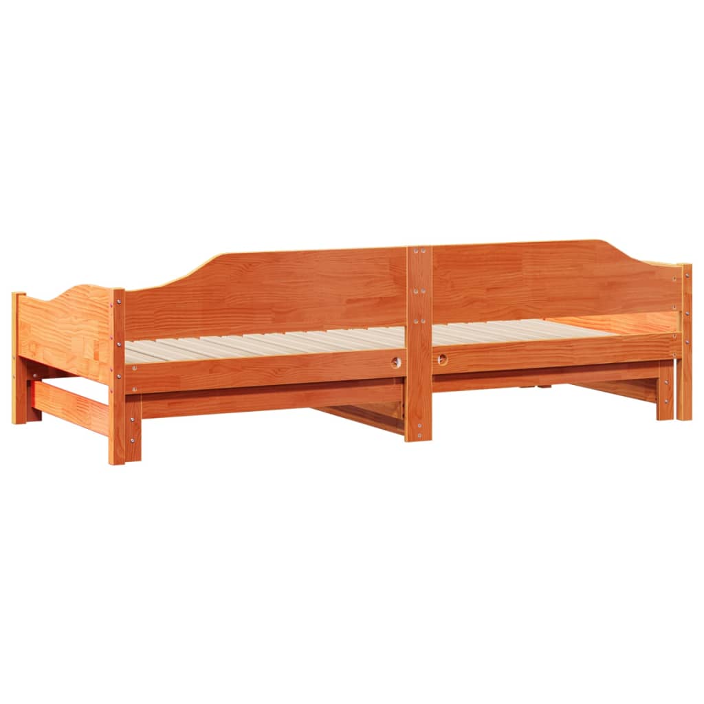 Dnevni krevet na razvlačenje voštano smeđi 80x200 cm
